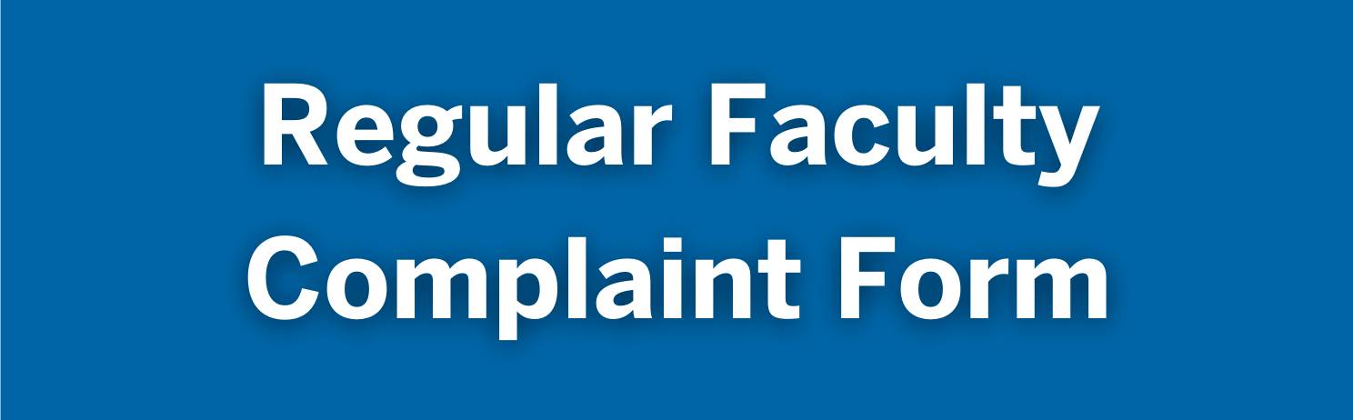 Regular Faculty Complaint Form